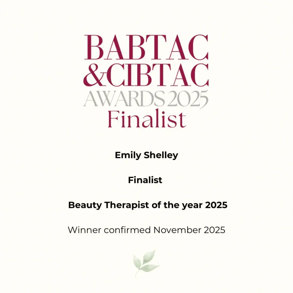 Babtac Award Finalist to Emily Shelley for Beauty Therapist of the year 2025.