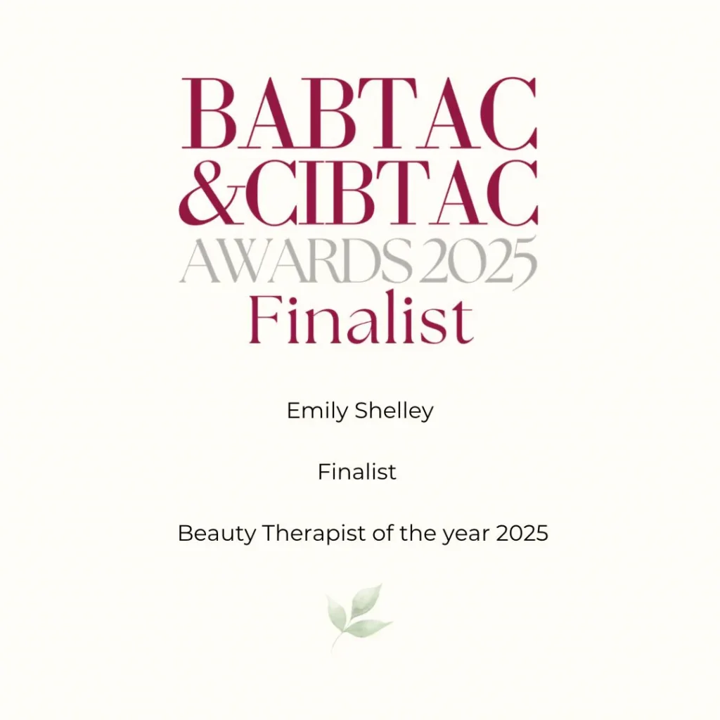 Babtac Award Finalist to Emily Shelley for Beauty Therapist of the year 2025.